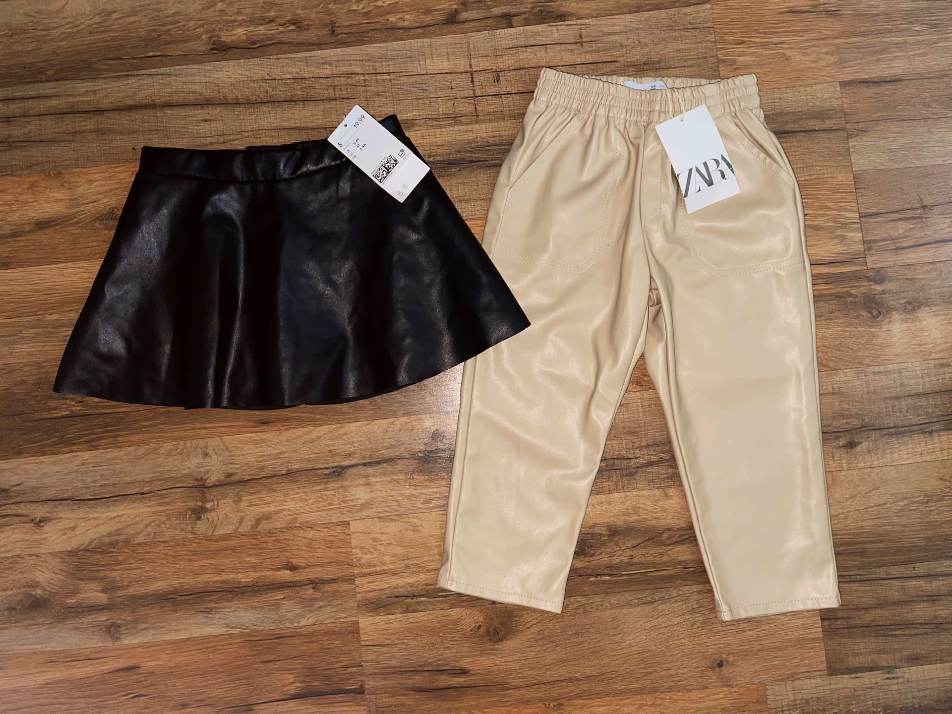 3T/4T H&M leather skirt $ Zara Leather pants price for both 