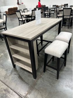 Counter height dining table set
