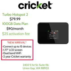 Get your hotspot today!!! Perfect for schooling, streaming and gaming!! Visit us today for more information