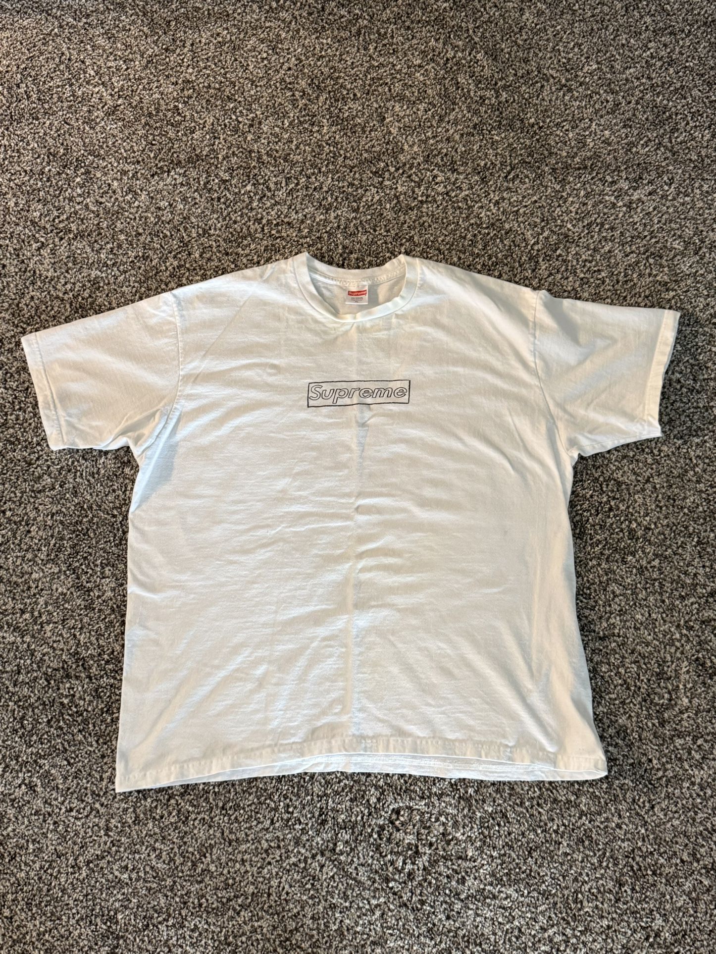 Supreme KAWS Box Logo White Tee