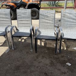 Set Of 4 Patio Chairs 