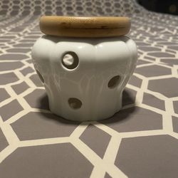 Garlic Storage Ceramic And Bamboo