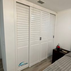Custom Basswood Plantation Shutters & Expert Installation - Real Wood Interior Window Coverings (Persianas de Madera Para Ventanas)