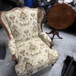 Antique chair and Tilting Table