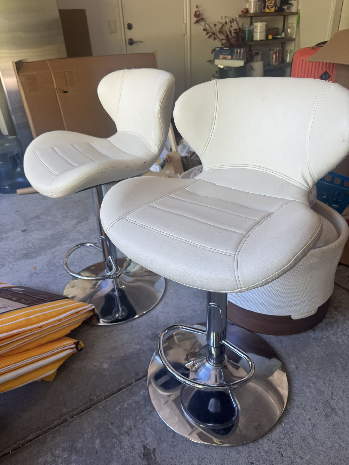 2 Swivel Bar Stools - Adjustable Height