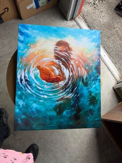 Canvas Wall Art Print – Hand in Water