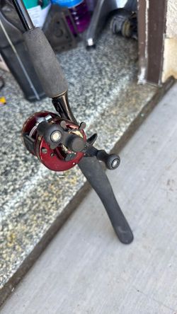 1 fishing rod and real abu garcia