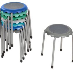 ECR4Kids Daisy Stackable Contemorary Stool Set(8 Pk)
