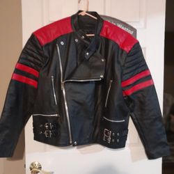 Genuine Leather Riding Jacket With Zipping Liner