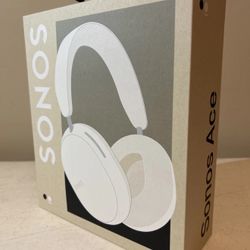 Sonos Ace Wireless Over-Ear Headphones with Bluetooth, White Noise Cancelling, 30-Hour Battery Life, Spatial Audio, Dolby Atmos, Dynamic Head Tracking