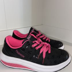 Women's Casual Platform Wedge Walking Shoes, Ultralight Sole Lace Up Sneakers, Women's Footwear