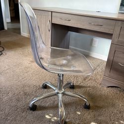 Clear Lucite Desk Chair Rolling Office Chair Clear Chair 