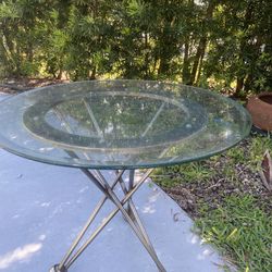 Glass Top Side Table