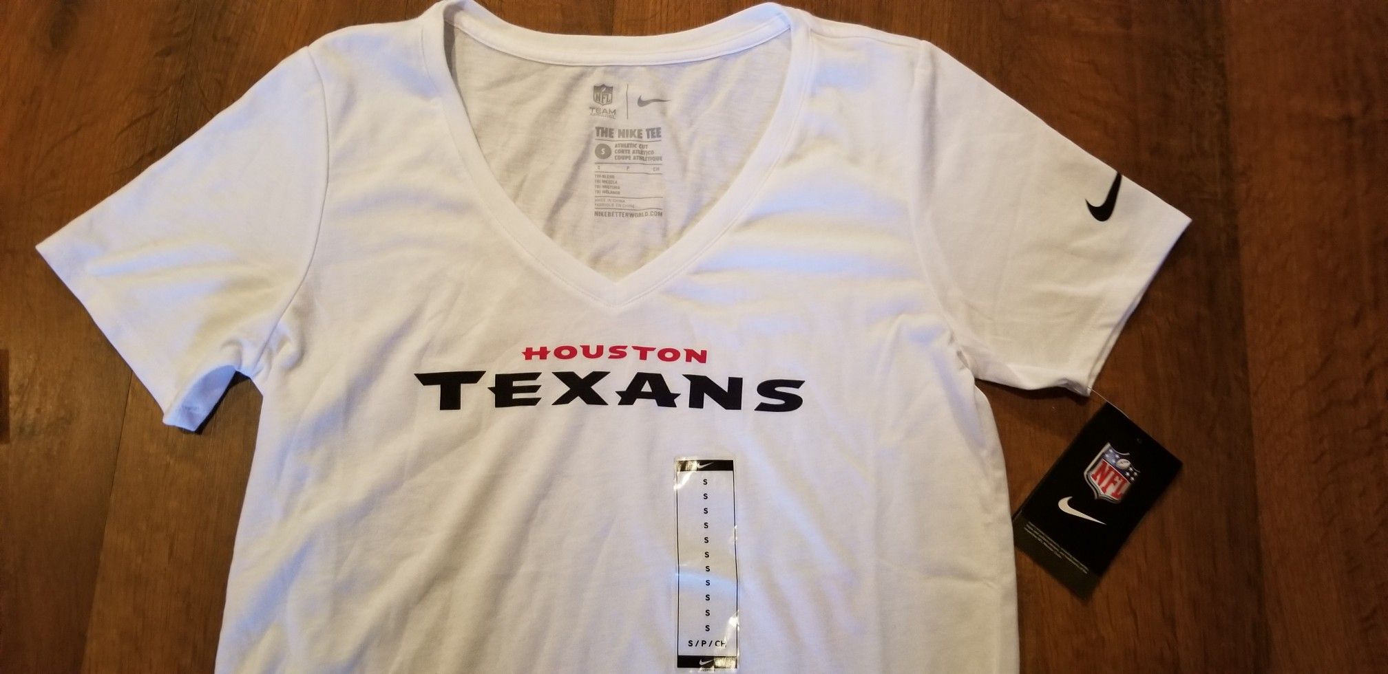 Texans Shirt Ladies XL V-Neck- New