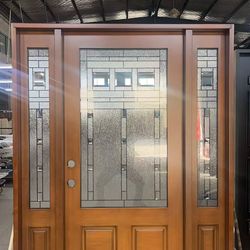 ✨ Classic Decorative Glass Entry Door – Elegant & Timeless 🚪