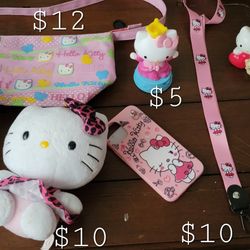 Hello Kitty Purse, Plush, Lanyard, Keychain AND toys
Harlingen Near Walmart