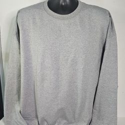 Athletic Works Grey Fleece Crew Sweatshirt Mens 2XL (50-52)