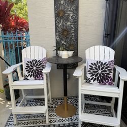Bar table / Black Marble Top 