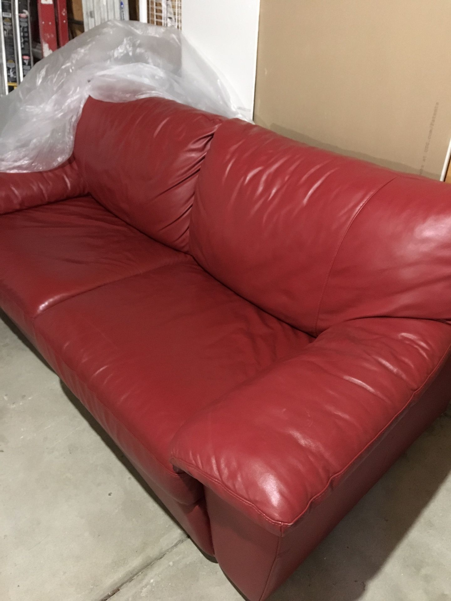 Sleeper sofa leather