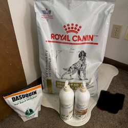 Dog K9 Royal Canin dog food Dasuquin supplement chews Eicosaderm