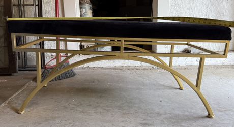 Metal Bench With Fabric Seat