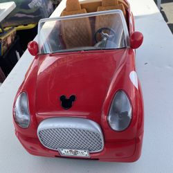 Disney ILY 4ever Minnie Mouse Red Coupe Convertible Car designed for 18-inch dolls. 