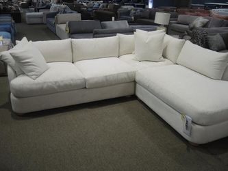 Jonathan Louis Cream Chenille 3-Piece Sectional Sofa with Chaise