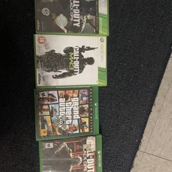 Xbox One/ 360 Games Black Ops 3, Grand Theft Auto  5, Black Ops 1, modern Warefare 3