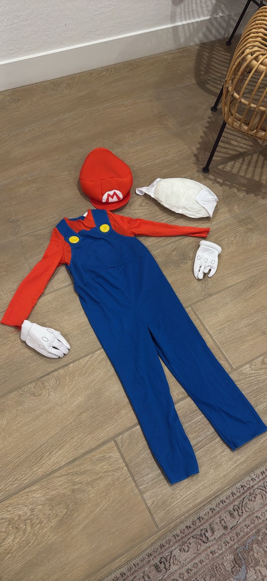Super Mario Bros Mario One Piece Spirit Halloween Kids Boy Costume 3-4T Toddler