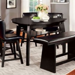 Brand New Black 6pc Counter Height Dining Table Set 