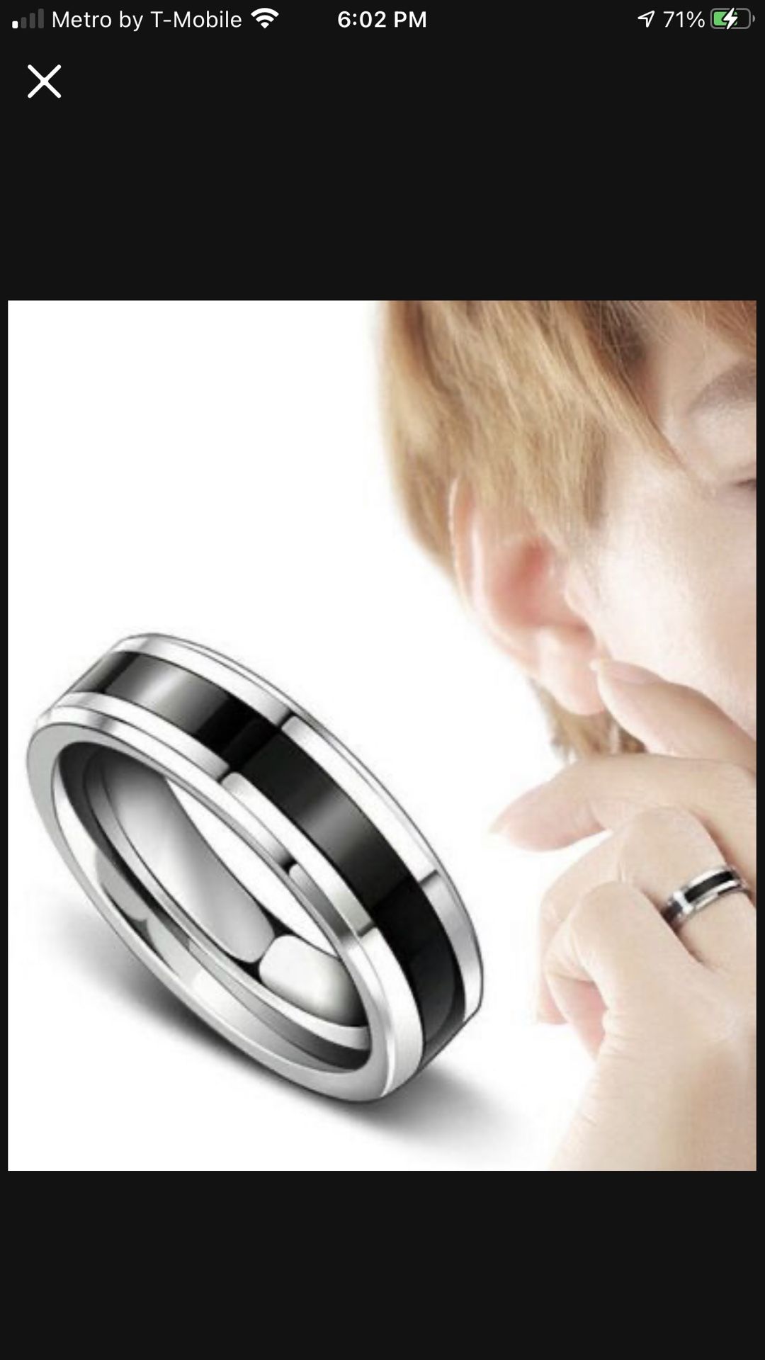 Men’s Titanium Ring Size 7 New In Box