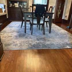 Modern 9x12 Abstract Area Rug – Blue/Gray – Like New