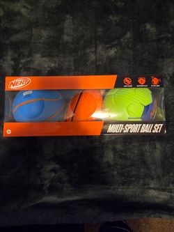 NERF Multi-Sport Ball Set Mini Basketball Football Soccer Foam Balls New
