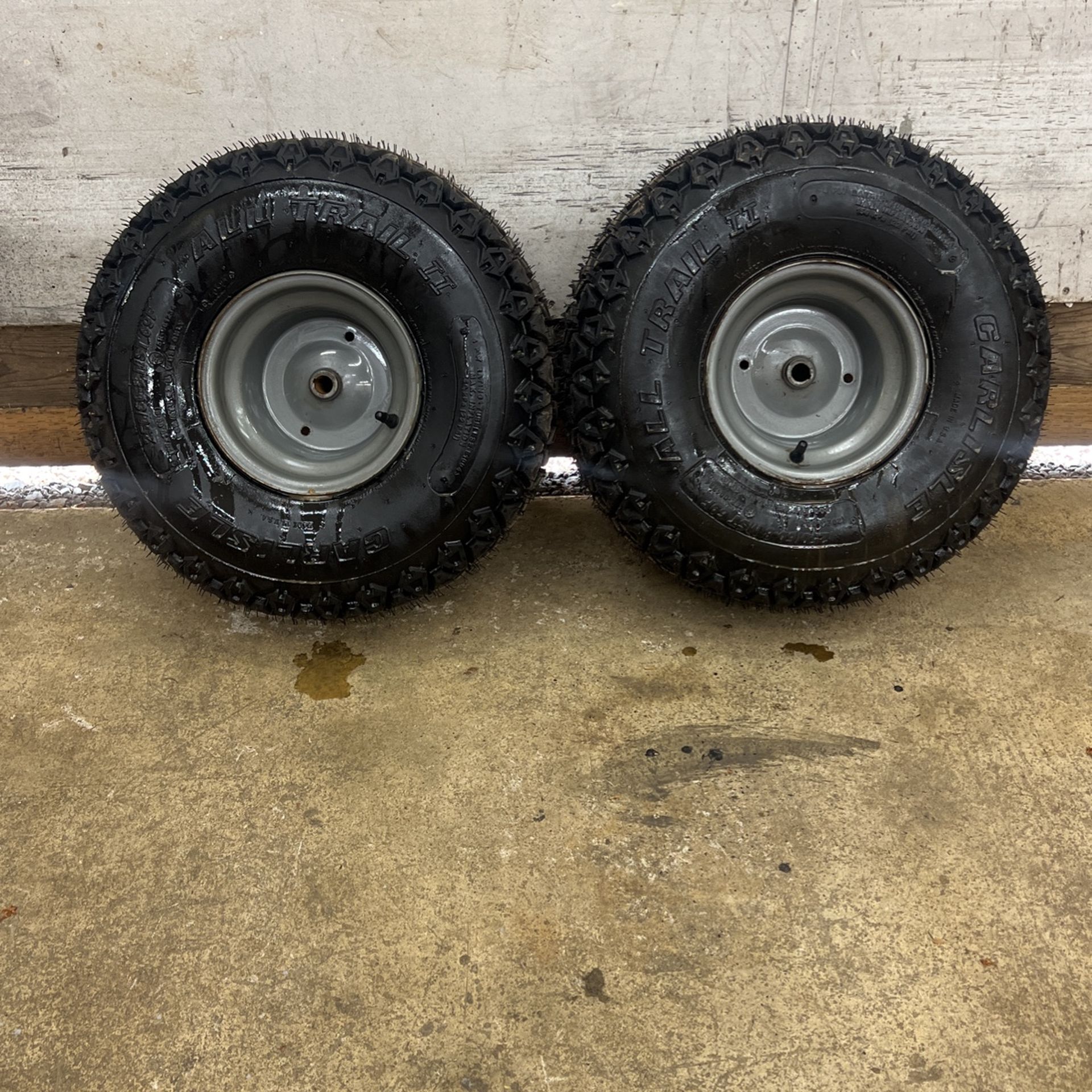 Riding Mower Rear Traction Tires New Carlisle All Trail II With Craftsman Style Rear Wheels