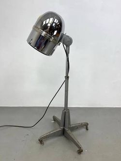 Antique chrome hood dryer lamp