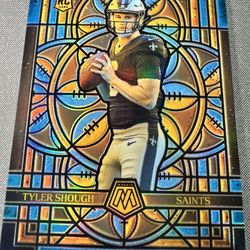Tyler Shough Oversized Rookie Card – Saints – 2025 Mosaic Stained Glass RC #18
