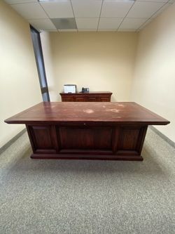 Solid wood office desk