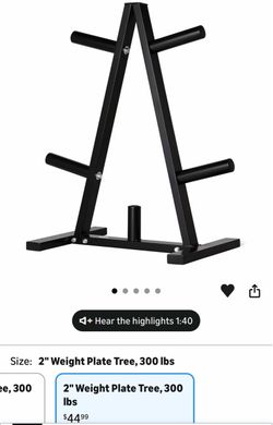 Weight rack tree 2” diameter plates