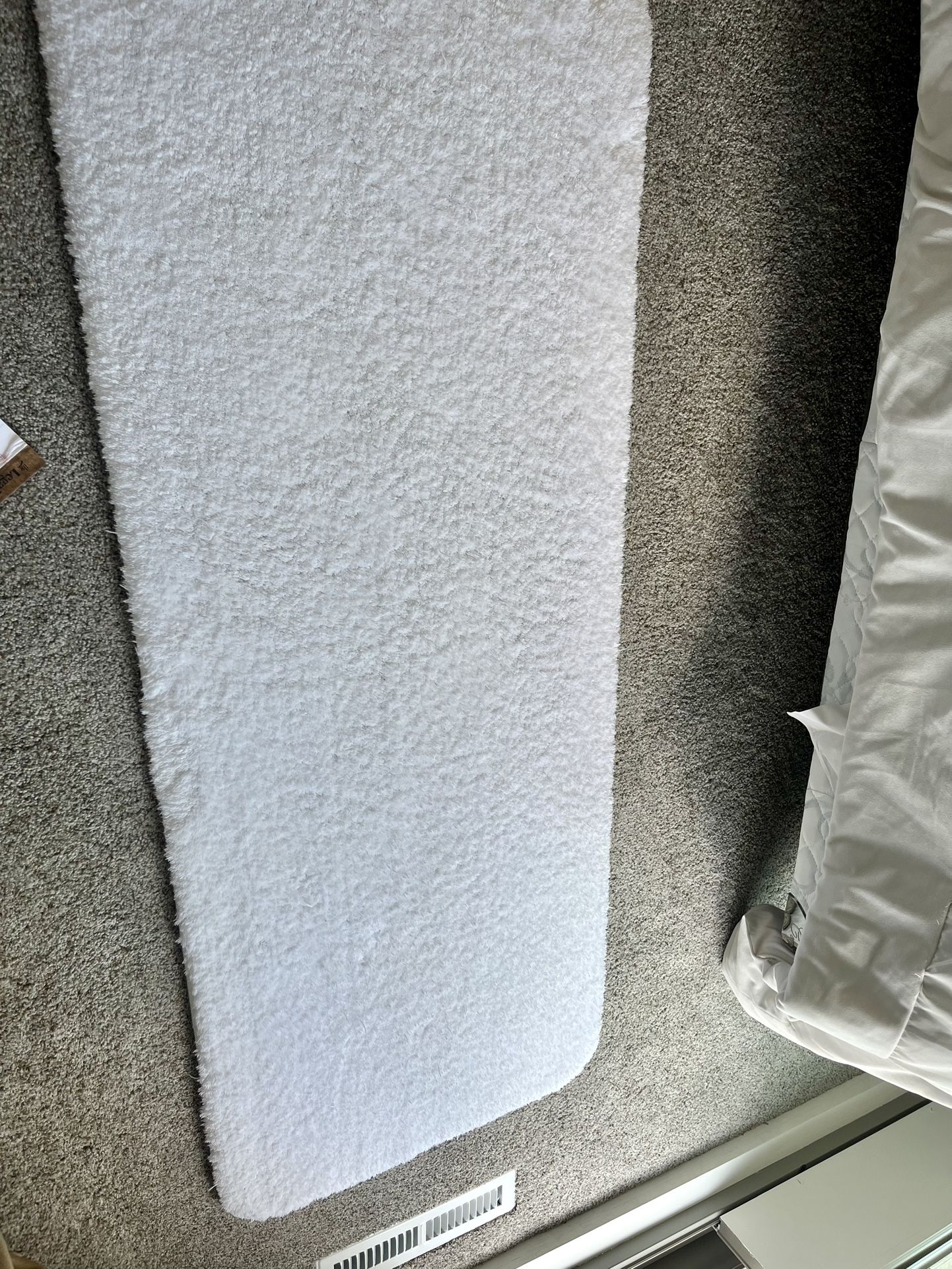 2 Plush White Bath Rugs