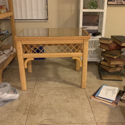 Rattan End Table 