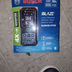 New  Bosch Baze Greenline 165ft Laser Measure