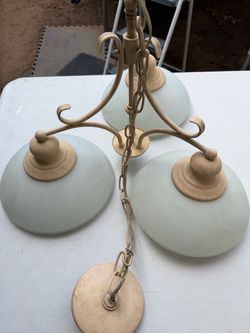 Beautiful Chandelier with Frosted Glass Shades