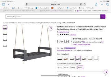 Twin-size Outdoor Daybed Swing