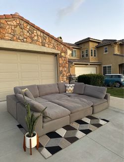 🩶FREE LOCAL DELIVERY! 🩶CUTE RESTORATION HARDWARE STYLE CLOUD COUCH, SOFA SECTIONAL SET!