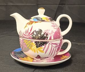 Tropical Floral Tea for One Set
