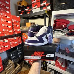 Jordan Retro 1 “Court Purple” Brand New! Size: 10