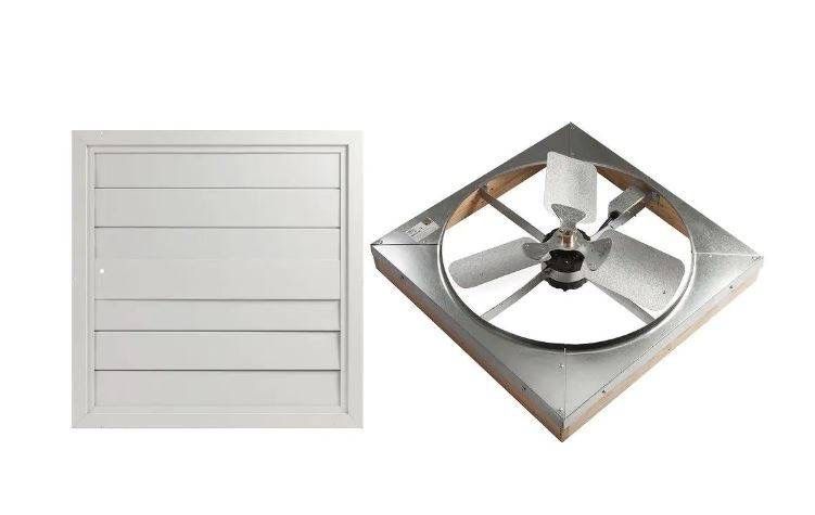 Master Flow 4500 CFM 24 in. Direct Drive Whole House Fan with Shutter