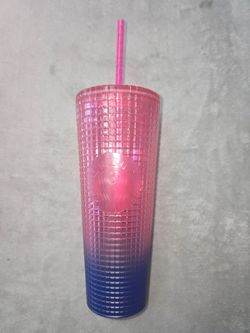 Starbucks Grid Tumbler Pink Purple Ombre
