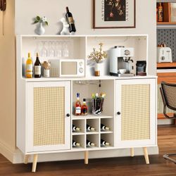 Modern Coffee Bar / Buffet Cabinet with Wine Storage (Brand New)