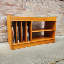 Mid Century Danish Modern Teak Record Cabinet Media Console Vintage 